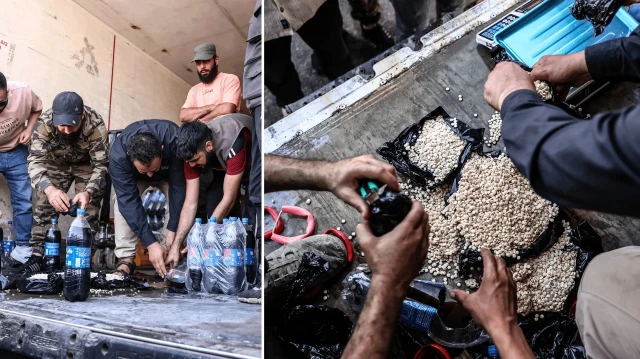 suriyenin guneyindeki dera ilinde bir milyon uyusturucu hap ele gecirildi gazli icecek kolilerine gizlenmis 9gt15DLd