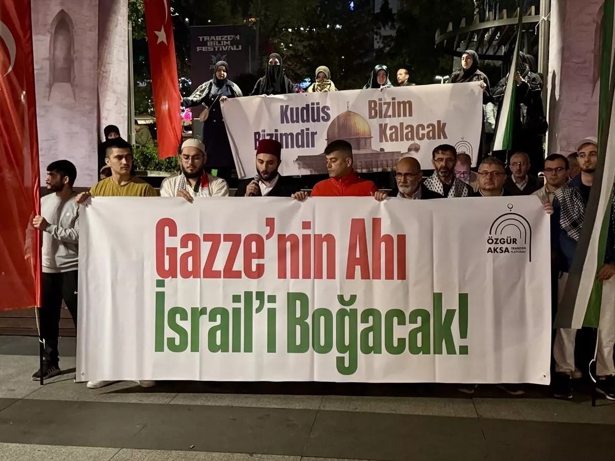 trabzonda israilin gazzeye saldirilari protesto edildi ggljFFac